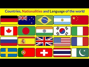 Country and language - nationalities of the world.