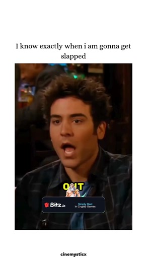 CINEMYSTIC on Instagram: "This video features a hilarious 58-second scene from the iconic sitcom How I Met Your Mother, centered on the legendary "Slap Bet" between Barney and Marshall. Captioned "I know exactly when I am gonna get slapped," the clip highlights Barney’s misplaced confidence as he attempts to outsmart Marshall's countdown. It generated 3.2M views and 415K likes, tapping into the deep nostalgia of the show's long-running gags. The dialogue is classic Barney Stinson, featuring his 