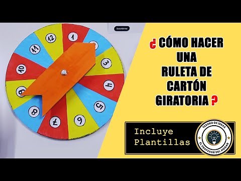 como hacer una ruleta de cartón con plantillas gratis