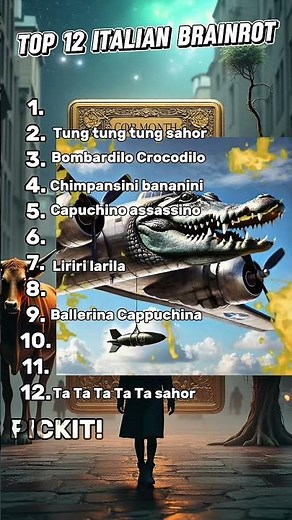 Top 12 Italian Brainrot Moments That Make ZERO Sense #brainrot #bombardinocrocodilo #top12