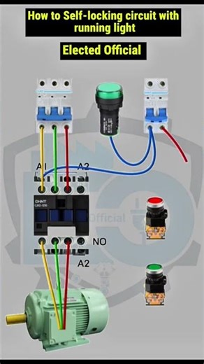 How to Wire a Self-Locking Motor Circuit with Indicator LightStart/Stop Contactor Control with Motor
