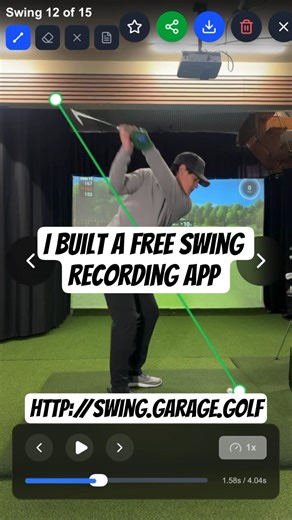 SwingClips is a free, open-source web app to review gof shots in a session. swing.garage.golf #golf