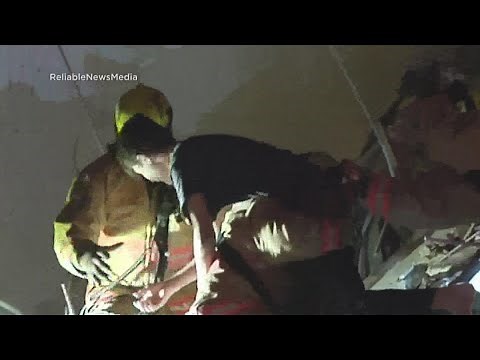 Video shows boy's rescue after condo tower collapse north of Miami Beach