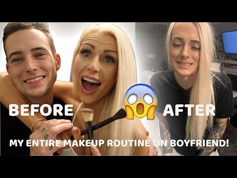 GIRLFRIEND DOES BOYFRIENDS MAKEUP CHALLENGE *HILARIOUS* MY FULL MAKEUP TUTORIAL