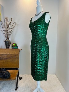 1960s Sequin Dress / 1960s Sequin Wiggle / Vintage Sequin Dress / Gene Shelly Dress Style / 1960s Fashion / 1950s Sequin Dress / 50s Sequin - Etsy