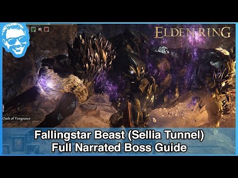 Fallingstar Beast (Sellia Crystal Tunnel) - Full Narrated Boss Guide - Elden Ring [4k HDR]