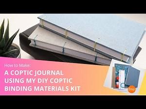 Bookbinding Tutorial | DIY Hardcover Coptic Stitch Journal using book cloth & Italian papers