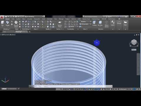 AutoCAD tutorial - how to make thread inside of a pipe