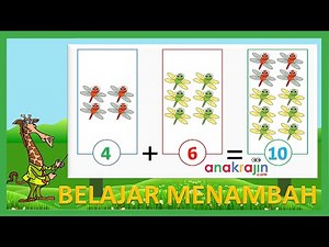 Belajar Menambah - Bagian 2: Penambahan dengan Gambar Anak PAUD & TK
