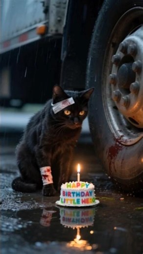 🎂❤️‍🩹😭 Happy birthday my little Hero🕯️#rescue #shorts #shortsfeed #cat #cats