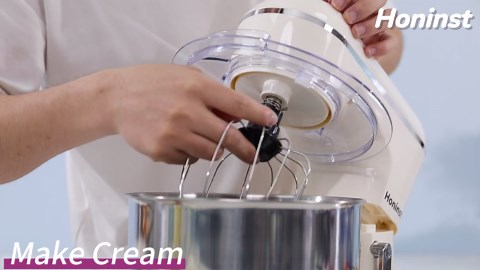 Honinst 6.5 QT Electric Stand Mixer, 10 P Speeds Lightweight with Tilt-Head Kitchen Stand Mixer, Dough Hook, Whisk, Beater and Bowl, Food Mixer for Baking, Cake and Most Home Cooks