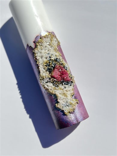 Unique Quartz Crystal Geode Candle. Large Chameleon Amethyst Concrete Soy Pillar Candle for Birthday Gift. - Etsy