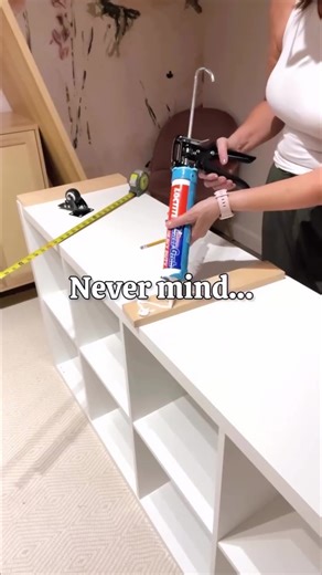 never mind... I’ll just build it myself! 🛠️✨ Turn an IKEA Kallax into the ultimate mobile station. Whether it’s a standing desk, craft station, or a gift-wrapping hub, this DIY does it ALL. ☁️🙌 The Blueprint: • Base: IKEA Kallax ($79) 📦 • Lift: 1x4s 3” locking wheels for that height & mobility 🛞 • Top: Heavy-duty countertop construction adhesive 🪵 • Secure: Add