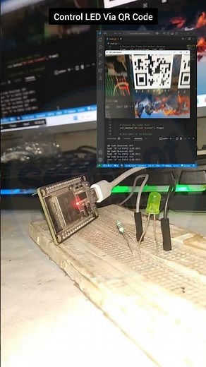 Control LED Through QR Code Using ESP32 Board and OpenCV Python