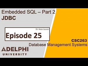Embedded SQL using JDBC