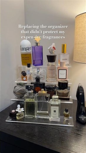 Love perfume? You NEED this organizer! #amazonfinds #perfumeorganizer #beautyorganization