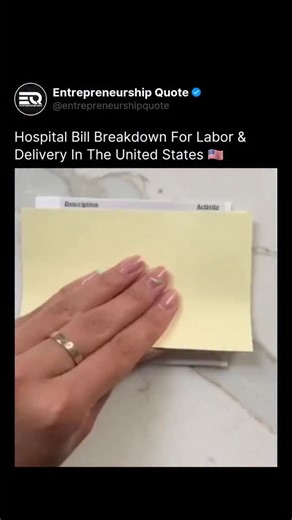 Self Improvement | Inspiration on Instagram: "Giving birth isn’t just emotional. It’s financial. This video breaks down the real hospital costs for labor & delivery in the United States. No drama. Just numbers."