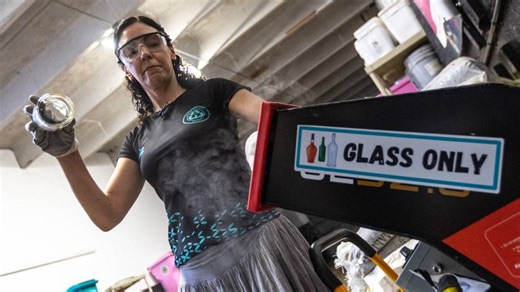 Watch how a Miami company turns glass into sand. Could it rebuild beaches?