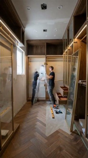 Luxury Walk-In Closet Transformation | From Empty Room to Designer Dressing Room (4K) #architecture