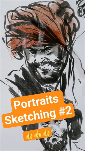 Brush & Ink Portrait – Character in Every Line