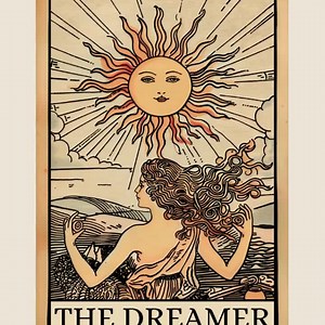 The Dreamer Tarot Card Print Spiritual Art Boho Decor Divine Feminine Poster Mystical Painting Witchy Wall Art Meditation Print Witchy Gifts - Etsy
