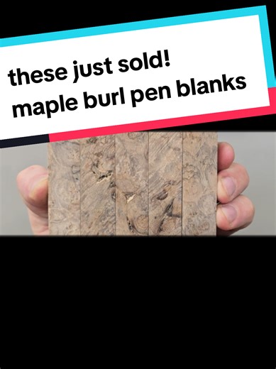 Stabilized big leaf maple burl pen blanks just sold and going in the mail! #woodworking #penturning #penblanks #burl #maple