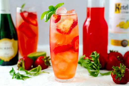 The BEST Strawberry Basil Cocktail - The Anthony Kitchen