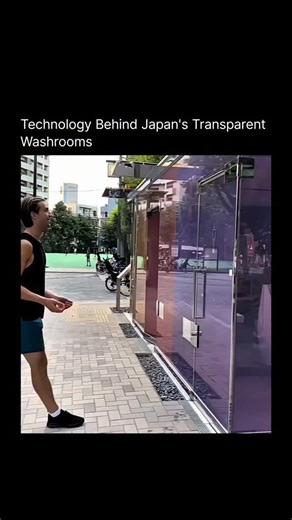 Sportara | Sports Clips on Instagram: "Japan’s transparent public washrooms use a special material called Polymer Dispersed Liquid Crystal (PDLC) smart glass, which changes its appearance based on electric current. When the toilet is unoccupied, electricity flows through the glass, aligning the liquid crystal particles and making the walls fully transparent. This allows people to clearly check cleanliness, safety, and availability before entering. Once the door is locked, the power supply stops,