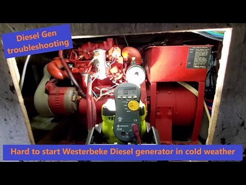 Westerbeke W13 4.4KW Generator hard starting. Troubleshooting and repair.