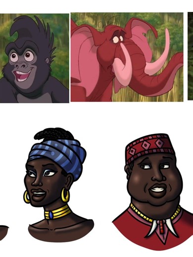 Disney's Tarzan Humanizations #disney #tarzan #humanized #fanart #art