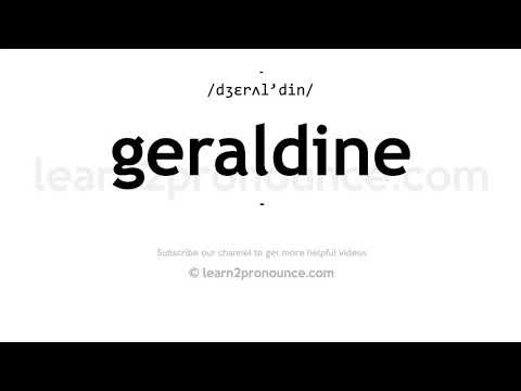 How to pronounce Geraldine | English pronunciation