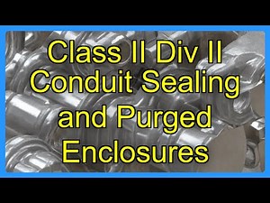 Class II Div II Conduit Sealing and Purged Enclosures