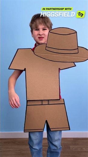 Dress-Up Adventures with Cardboard! 🎭📦 Fun Learning for Kids #shorts #playtime