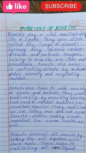 Importance of Forests | Short Essay for Students Under 250 Words