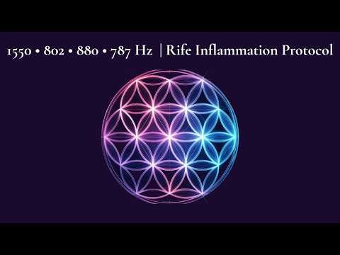 1550 • 802 • 880 • 787 Hz | Rife Inflammation Protocol | 8 Hour Deep Sleep