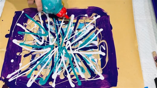 Easy fun home art you can create, full tutorials on my YouTube channel | Acrylic art by Gilly Kube