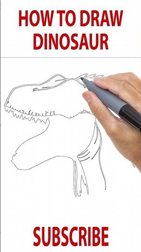 Dinosaur Head Drawing #shorts #dinosaurdrawing #viral