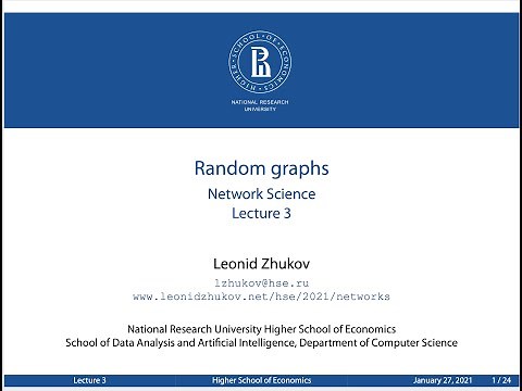 Lecture 3. Random graphs.