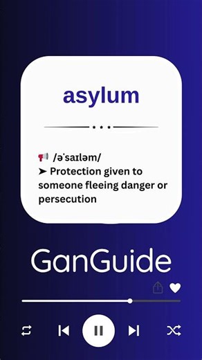 C1 English Word: ASYLUM | Meaning & Pronunciation