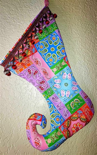 Victorian Christmas Stocking Curly Elf Toe - Etsy