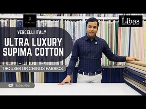 Luxury Supima Cotton Suiting Fabric for Men’s | Best Fabric for Trouser or Chinos | Vercelli Italy