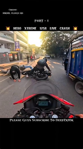 Hero Xtreme 125R accident |Kiska Galti Hai| #shorts #asmr #accident #crash #viral #automobile #hero