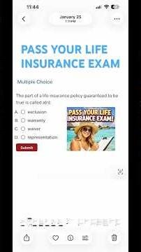 Daily Life Insurance Exam Practice #lifeinsuranceexam #motivation #millionviews