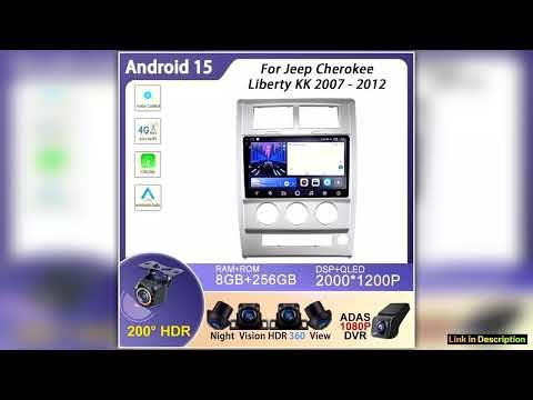 Android 13 Car Radio For Jeep Cherokee Liberty KK 2007 2012 Auto Multimedia Video Player GPS 4G Car