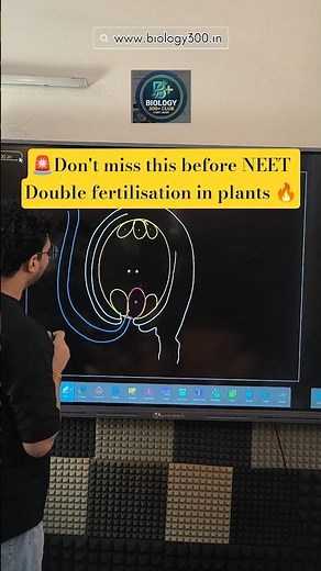 👉Double fertilisation in angiosperms | Reproduction in plants| #neet2026 #neet