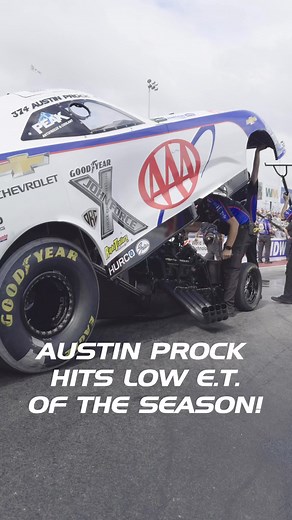 280K views · 8.9K reactions | AUSTIN PROCK AND THE AAA TEAM LAY DOWN THE GAUNTLET AND RUN THE LOWEST FUNNY CAR E.T. OF THE 2024 NHRA SEASON, AND 8TH LOWEST FUNNY CAR E.T. OF ALL TIME, recording a 3.814 at 330.96 mph in Round 1 of the #MidwestNats !! Austin Prock Chevy Cornwell Tools NHRA GHX Offroad PEAK Monster @topfans #dragracing #racing #record #motorsport #motorsports #dragrace #nitro #race | John Force Racing | Facebook