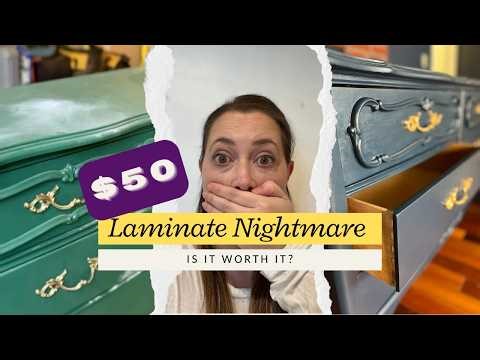 $50 Laminate Nightmare | How Do I Paint Laminate?