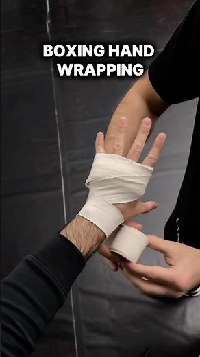 Boxing hand wrapping ✔️ #boxing #boxingcoach #boxingtraining #boxingwraps #boxinglife