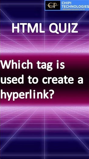 Which Tag Creates Hyperlinks in HTML |HTML MCQ for Beginners |Interview Question |ChiPi Technologies
