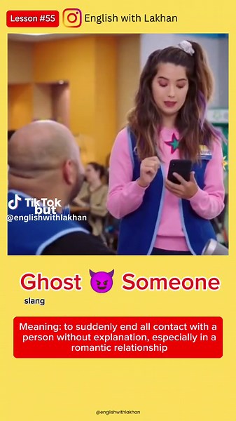 Understanding the Slang 'Ghost Someone' | English Vocabulary Slang